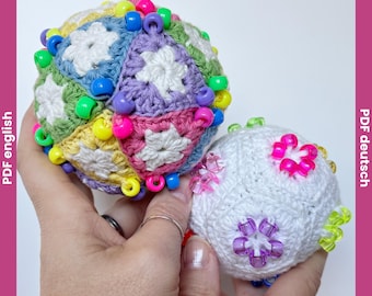 Beaded Crochet Pattern PDF – Fidget Toy Stress Balls | Geometric Granny Crochet | Sensory Fidget Stress Ball | Crochet Fidget Pattern