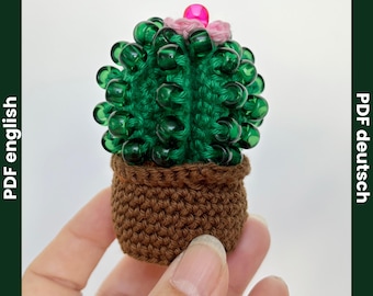 Crochet Patterns Cactus, Beaded Crochet Fidget Toys, Fidgettoy, Pot Plant Crochet, Beginner Amigurmi  Cactus, Crochetplants, Amigurumi Plant