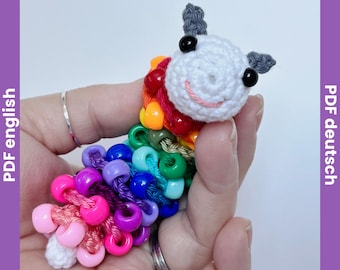 Beaded Fidget Caterpillar Crochet Pattern, Nosew Fidgets Toy Crochet, Amigurumi Worry Worms Crochet Pattern, Beaded Crochet Fidgettoy,