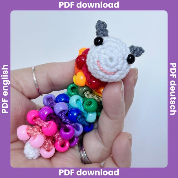 PDF Häkelanleitung Fidget Wurm, Sorgenwürmchen häkeln, Fidget Spielzeug, Häkelanleitung Anfänger, Raupe häkeln, Fidgetspielzeug, Fidgettoy