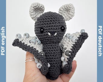 Crochet Fidget Pattern, Beaded Fidget Bat Crochet Pattern, Crochet Fidgets Toy, Amigurumi Bat Pattern, Halloween Crochet Pattern, Fidgettoy
