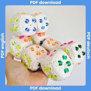 Beaded Crochet Pattern Infinity Cube, No Sew Beaded Crochet Fidget Toy, Crochet Fidget Cube, Beads, Beginnerfriendly Fidgettoy Pattern