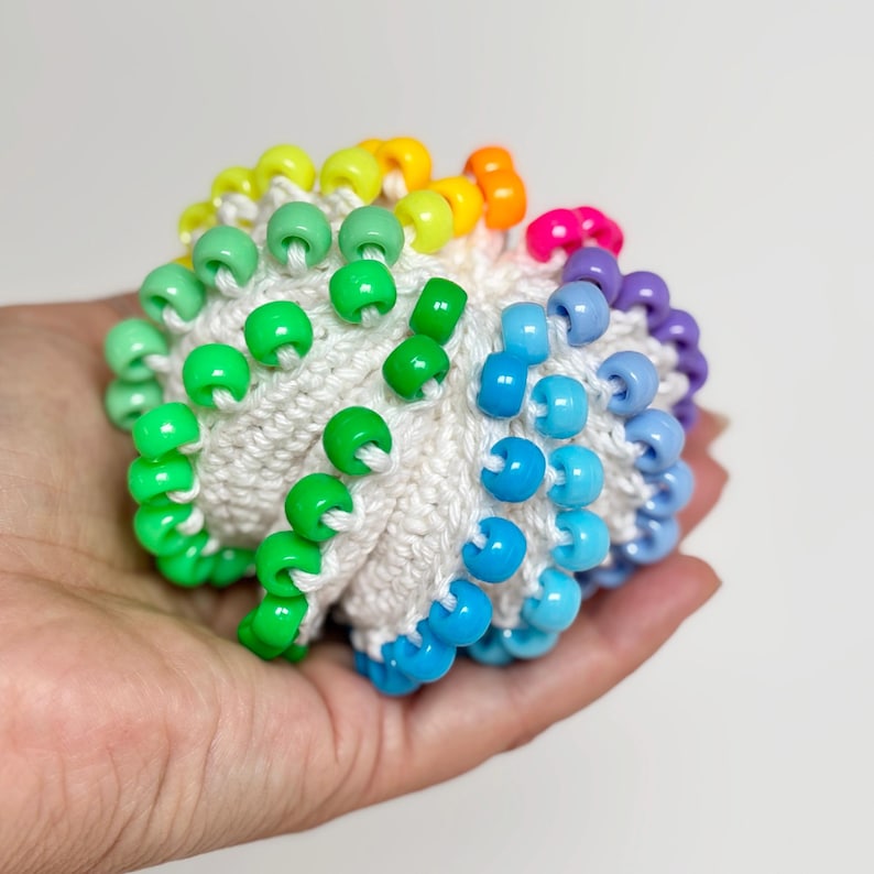 Beaded Crochet Fidget Stress Ball Pattern PDF, Crochet Fidget Pattern ...