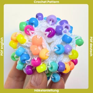 Crochet Pattern Beaded Fidget Toy Stressball | No Sew PDF Tutorial | Amigurumi Sensory Stress Ball Pattern |Crochet Bead Ball Montessori Toy