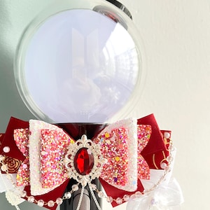 Light Stick Ribbon Bow, Handmade Ribbon Bow, Light Stick Accessory, Itabag Accessory, Concert Accessory, Bow for all lightstick K-pop