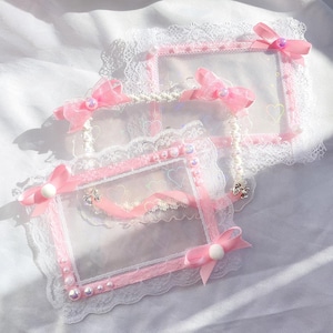Portatarjetas, 3 piezas, lindo portatarjetas con fotos, portatarjetas con fotos Kpop, accesorio Itabag, soporte Toploader, Toploaderdeco