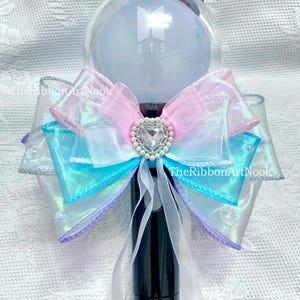 Light Stick Ribbon Bow, Light Stick Bow, Handmade Ribbon Bow, Light Stick Accessory, Concert Accessory, Bow for all lightstick K-pop