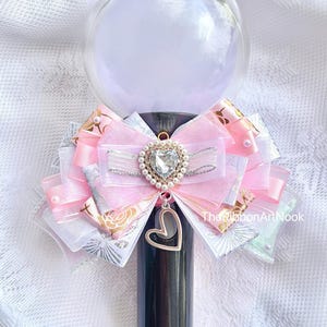 Lightstick Ribbon Bow, Custom Kpop Concert Fan LightStick Accessories, Handmade Ribbon Bow, Concert Accessory, Bow for all lightstick K-pop