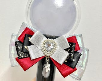 Noeud lumineux fait main SKZ, Irisé, Accessoire de concert K-Pop, Accessoire Itabag, Décoration Kpop, Nœud papillon, Porte-clés Charm de sac