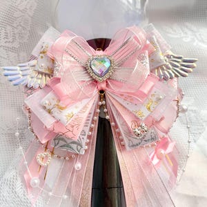 Fiocco di nastro per bastoncino luminoso, fiocco di nastro rosa fatto a mano, accessorio per bastoncino luminoso, accessorio per Itabag, accessorio per concerti, fiocco per tutti i bastoncini luminosi K-pop