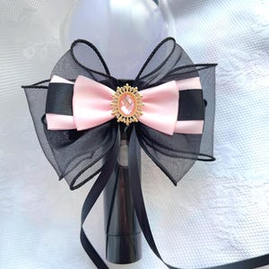Light Stick Ribbon Bow, BlackPink Bow, Handmade Light Stick Accessory, Itabag Accessory, Concert Accessory, Bow for all lightstick K-pop