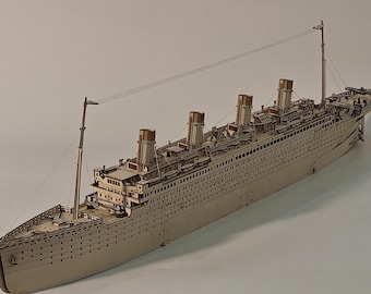 Vaisseau Titanic découpé au laser | Plans de maquette de paquebot en bois | Téléchargement numérique