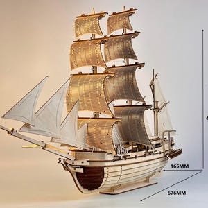 DIY HMS Beagle Tall Ship Model: Laser Cut 3mm Plywood (Digital Download)