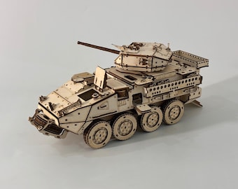 Fichiers de découpe laser pour maquette militaire | Kit M1296 à monter soi-même (téléchargement numérique)