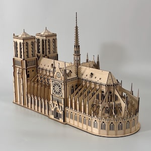 Laser Cut Notre-Dame de Paris | Wooden Cathedral Model Plans  |Digital Download