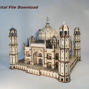 Modelo del Taj Mahal - Archivos cortados con láser - SVG + DXF + Al - Archivos Glowforge, solo descarga digital