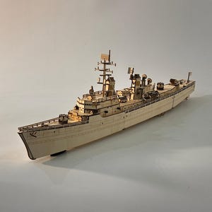 Laserskurna filer för modell av krigsskepp | DDG-2 träskepp DIY-kit (digital nedladdning)