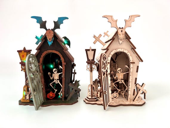 DIY Halloween Haunted Shack | 3mm Plywood Laser Cut File (Digital Download)