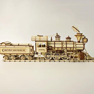 Wild West Train SVG Kit: 3mm Wood Laser Cut Model (Digital Download