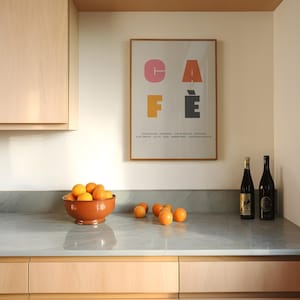Modern Café Typography Print, Coffee Wall Art, Minimalist Coffee Poster, Kitchen Decor, Espresso Bar Art, Coffee Lover Gift