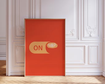 Latte Coffee Art Print, Espresso Switch Poster, Barista Wall Decor, Modern Kitchen Print, Café Aesthetic, Coffee Lover Gift Home Decor