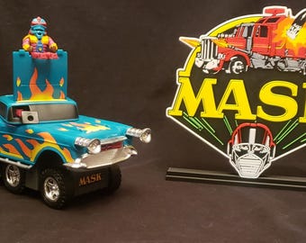 Large M.A.S.K. LOGO display Kenner  Decorative Self standing MASK 7 x 7 V3