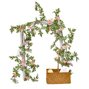 68,89 em Daisy Vine personalizada – Elegância floral torcida personalizada, flores artificiais com cartão de felicitações escrito à mão