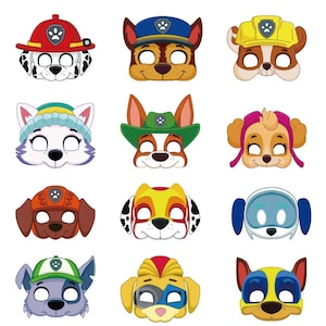 12 Pcs Kids Party Puppy masks