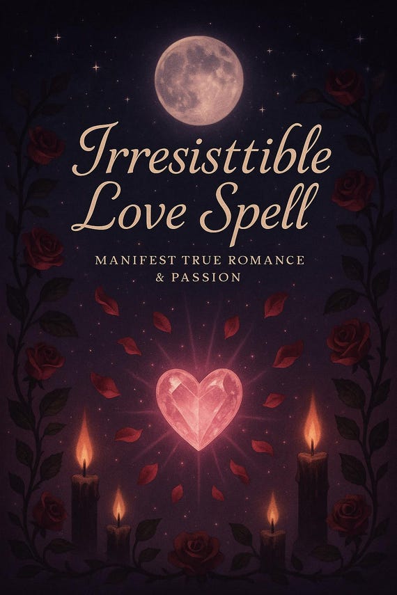 Irresistible Love Spell And One Tarot Card Pull - Ignite The Passion, Manifest True Love & Deep Connection, Cast By Me, One Tarot Card Pull
