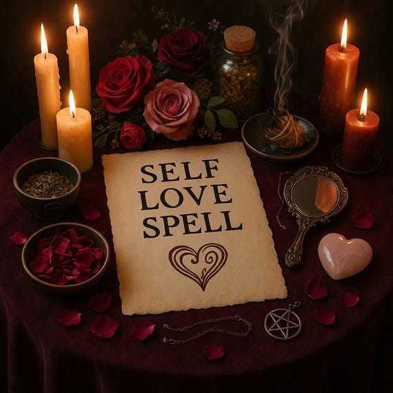 Deluxe Self-Love Spell – Attract Confidence, Worth & Inner Peace Cast By Me, And One Tarot Card Pull