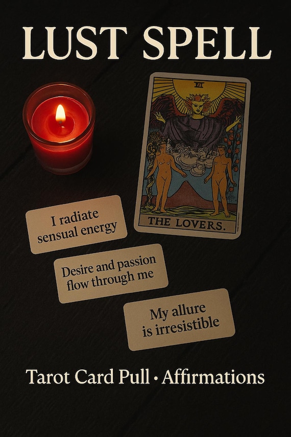 Custom Lust Spell with Tarot Card Pull & Affirmations | Powerful Attraction Ritual | Cast By Me, Performed For You