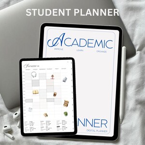 Planner accademico, mensile, settimanale, semestrale, diario scolastico universitario (digitale)