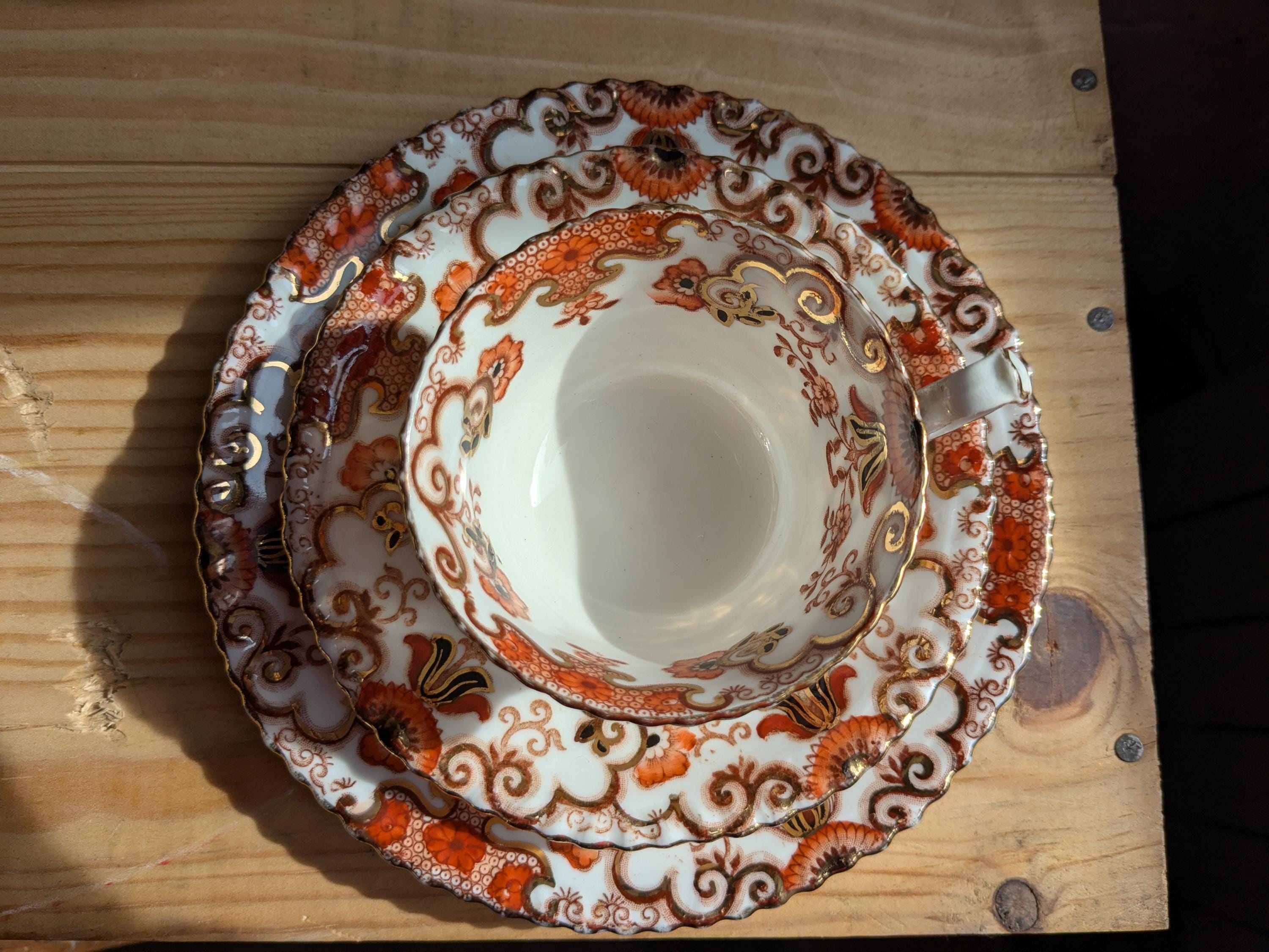 Antique Samuel Radford Bone China Tea Cup Set, 947 Pattern - Etsy