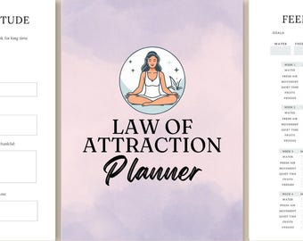 Law of Attraction Planner | Manifestation Journal, Goal Setting, Visualization (PDF)