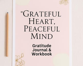 Afdrukbaar dankbaarheidsdagboek | Werkboek Dagelijkse reflectie, mindfulness (pdf-download)