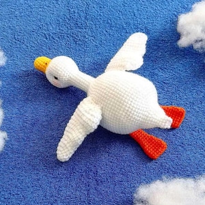 No-sew Little Goose Crochet Pattern, Amigurumi PDF File Tutorial Pattern English, Kids Toy pattern, Crochet Goose for Hugs pattern, PDF
