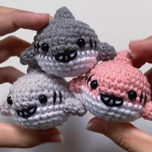 Amigurumi crochet pattern Shark, Shark amigurumi, Mini Sharks, Shark crocheting, Ocean Baby Shark Pattern PDF, English pdf, Video Tutorial