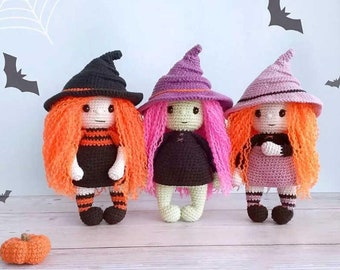 Crochet Doll Pattern Amigurumi Doll Pattern, BEATRIX The Little Witch, PDF English, Halloween Witch Doll, Halloween Crochet, Witch Doll PDF