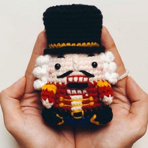 Crochet Christmas Nutcracker/Pattern, PDF, English only/Christmas Gift, Christmas Toy, Nutcracker, Christmas Ornaments, Nutcracker, PDF