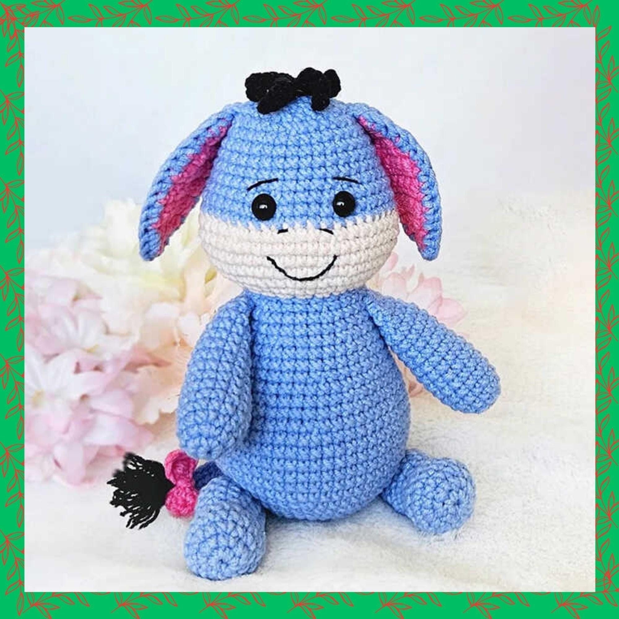 Crochet pattern cute Eeyore doll PDF, Winnie Pooh and Friends