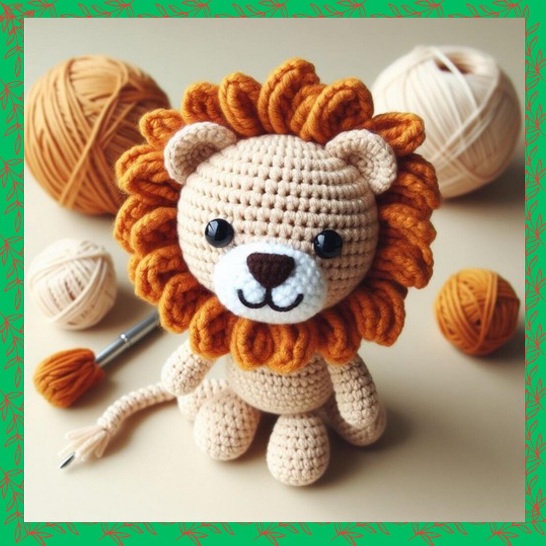 Small Lion Crochet Pattern , Amigurumi Mini Jungle Animal Crochet PDF ...