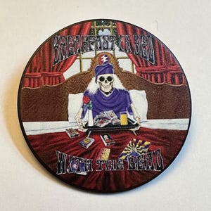 Grateful Dead &quot;Breakfast In Bed With The Dead&quot;  2 inch  Lapel Pin, Hat Pin, Collectors Pin