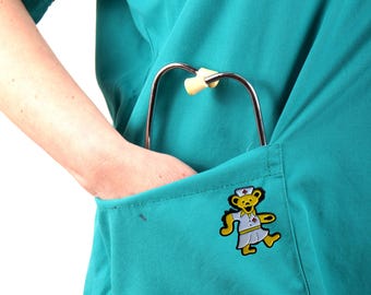 Nurse Dancing Bear Enamel Pin – Metal Lapel Pin Gift