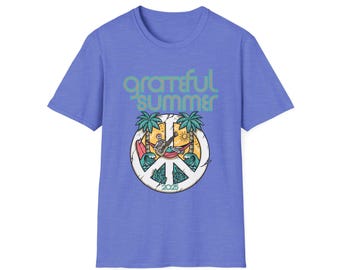 Grateful Dead Beach Skeleton T-Shirt, Hippie Jam Band Tee