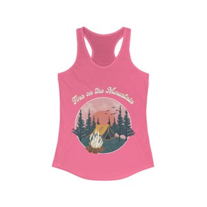 Grateful Dead Fire on the Mountain Tank Top, Women&#39;s Racerback Tee, Summer Music Festival Shirt, Hippie Concert Apparel, Boho Sleeveless Top