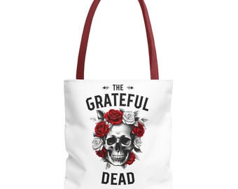 Bolso de mano de Grateful Dead, bolso hippie del festival Skull & Roses