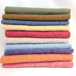 Wool Fabric Felted Bundle Charm Pack Applique Spring Summer Color Mix 601 6"Inch