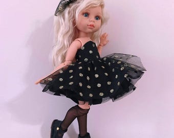 Handmade Sparkle Party Dress Set for 13" Dolls: Fits Paola Reina, Wellie Wishers & more