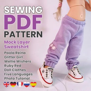 Paola Reina Mock Layer Hose PDF Schnittmuster Easy DIY Foto-Nähanleitung ähnlich Puppen
