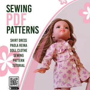 Handmade Shirt Dress Pattern for Paola Reina Dolls | PDF Sewing Pattern & Easy DIY Tutorial